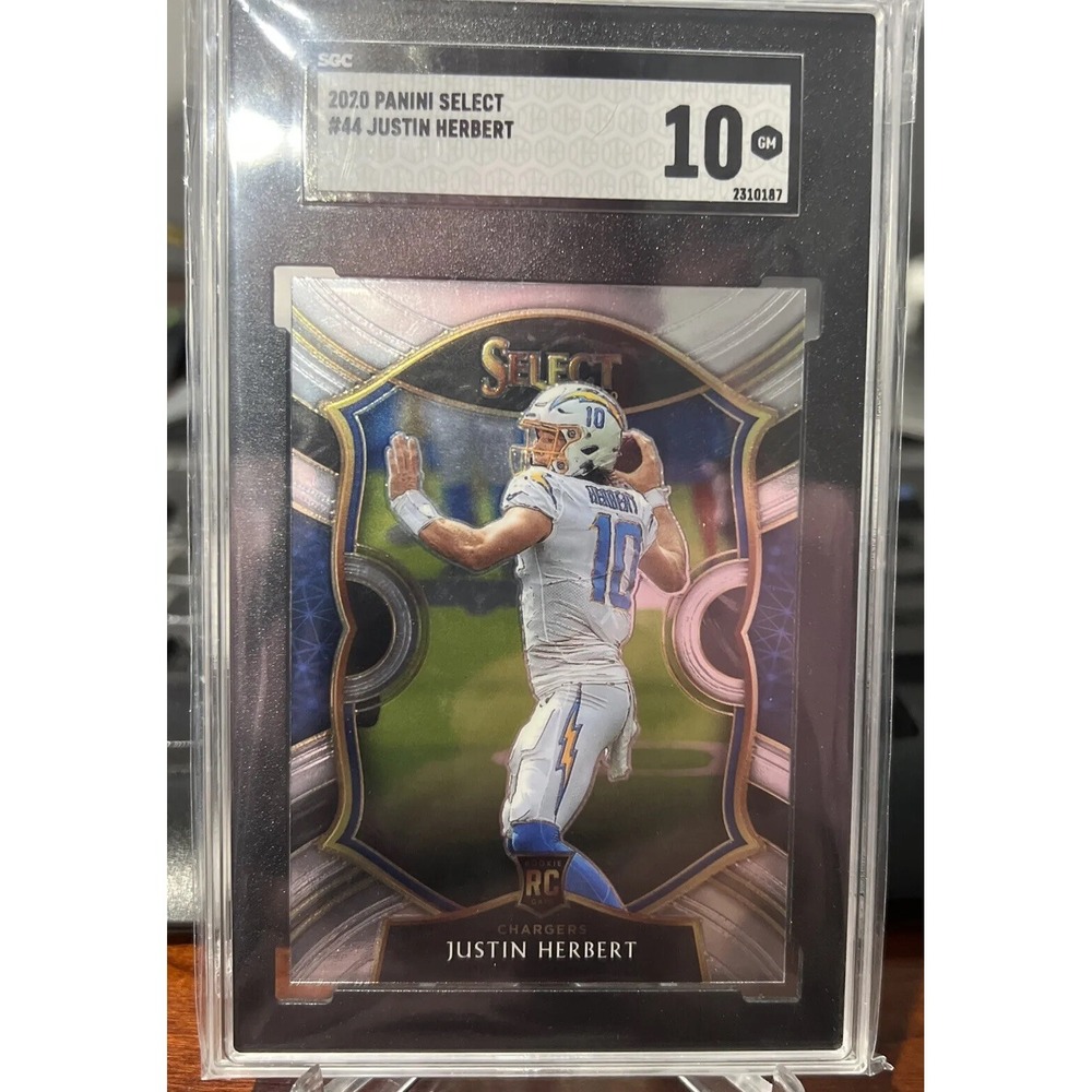 2020 Panini Select JUSTIN HERBERT Rookie Card LA Chargers‎ RC #44 SGC 10 Gem 💎
